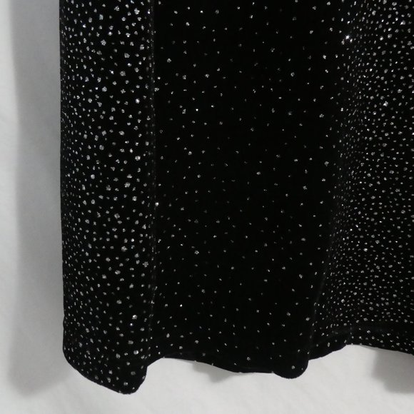 NOTATIONS | medium | Stunning Black Velour Glittery Long Sleeve Top | NWOT - Picture 13 of 15